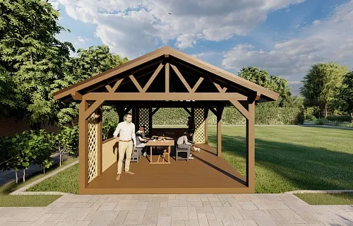 НАВЕС-БЕСЕДКА МАЛИНОВКА — Фото 3