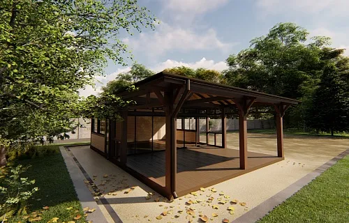 Застекленная беседка ГРАФСКАЯ ПРИСТАНЬ XL — Фото 7