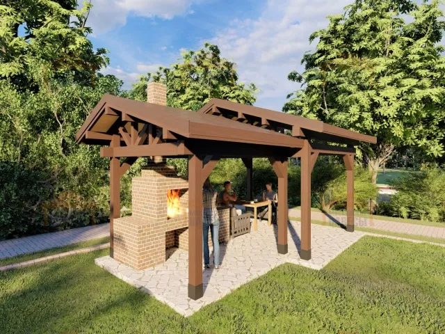 НАВЕС ДЛЯ БАРБЕКЮ КУЛИКОВО — Фото 2