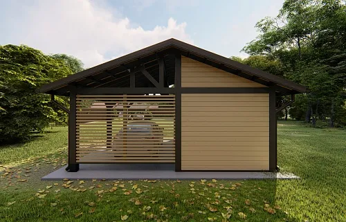 Навес для авто с хозблоком РИМ — Фото 9