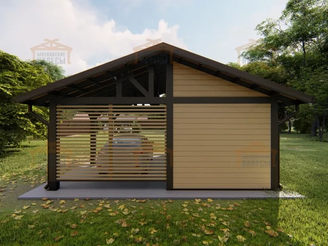 Навес для авто с хозблоком РИМ — Фото 9