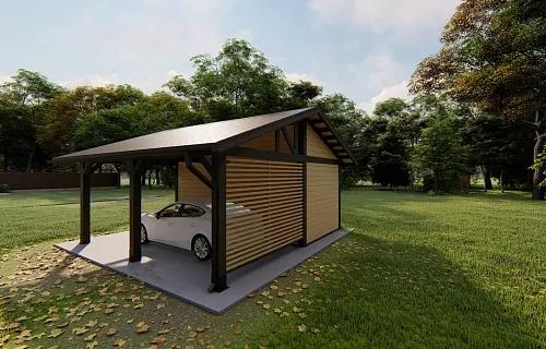 Навес для авто с хозблоком РИМ — Фото 8