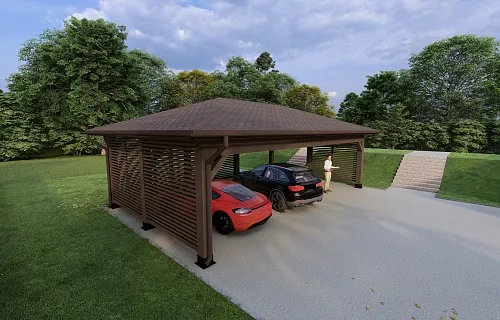 Навес для трех машин ЛАДЬЯ — Фото 14