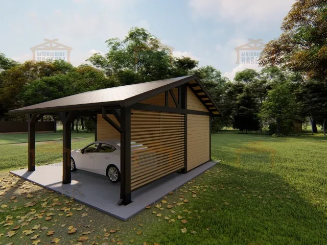 Навес для авто с хозблоком РИМ — Фото 8