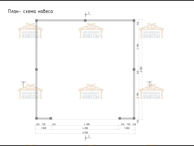 Навес для двух машин ПРОВАНС — Фото 9