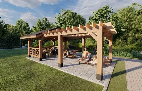 НАВЕС ДЛЯ БАРБЕКЮ ФЭМИЛИ ПАРК — Фото 7