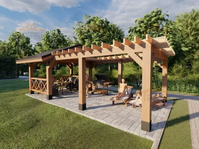 НАВЕС ДЛЯ БАРБЕКЮ ФЭМИЛИ ПАРК — Фото 7