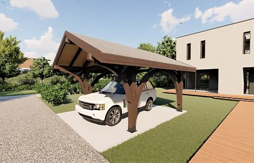 НАВЕС С ГНУТОКЛЕЕНЫМИ БАЛКАМИ КЕНТУККИ — Фото 2