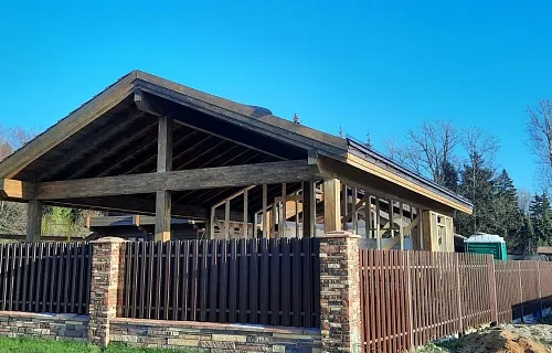 Навес для двух машин с хозблоком ФЭМИЛИ — Фото 6