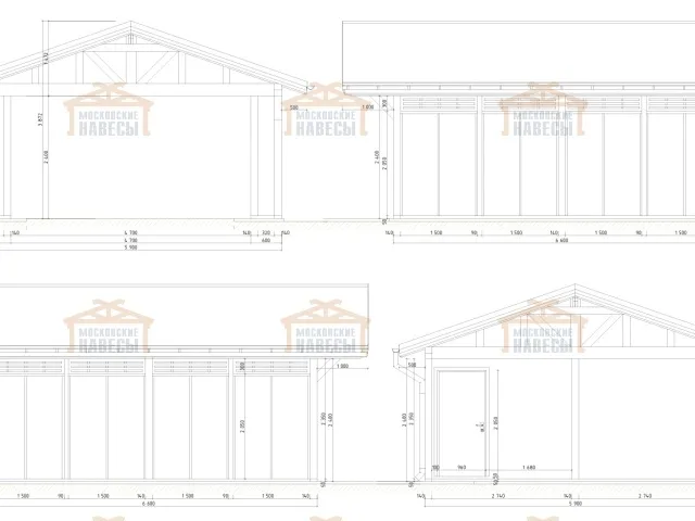 Закрытый навес для 2ух авто ВАЛЬДОРФ — Фото 10