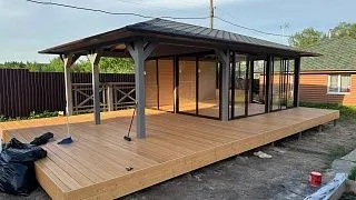 Застекленная беседка ЛЕТНЯЯ РОЩА - миниатюра