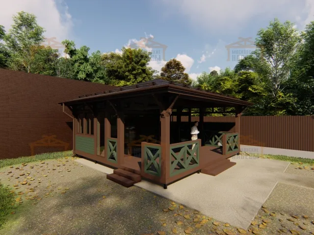 Застекленная беседка ГРАФСКАЯ ПРИСТАНЬ 2.0 — Фото 9