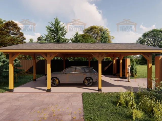 Навес из клееного бруса БОНАПАРТ — Фото 7