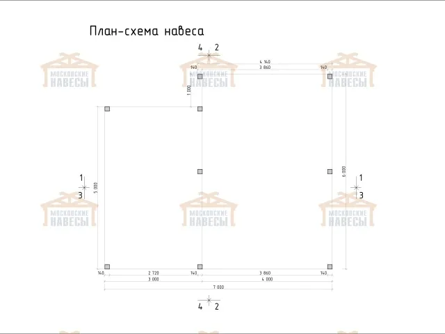 Навес для одного авто с хозблоком ВЕЛИГОРСКИЙ — Фото 12
