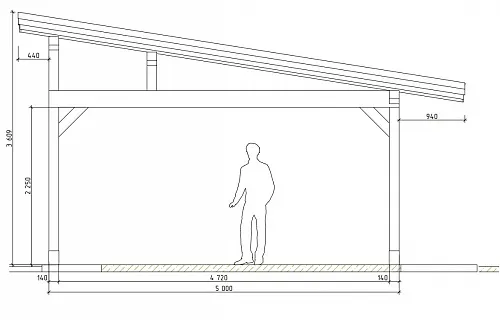 Навес с хозблоком СЕНАТОР — Фото 9