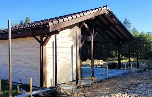 Навес для двух автомобилей с хозблоком КОНСУЛ 2.0 — Фото 2