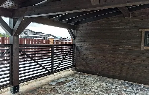 Навес односкатный с хозблоком УСАДЬБА — Фото 3