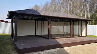 Застекленная беседка ЛЕТНЯЯ РОЩА - миниатюра