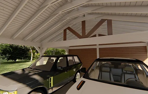 Навес для двух машин с хозблоком РИВЬЕРА 2.0 — Фото 8