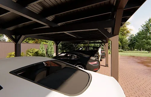 Односкатный навес для автомобилей ЛЕОН — Фото 7