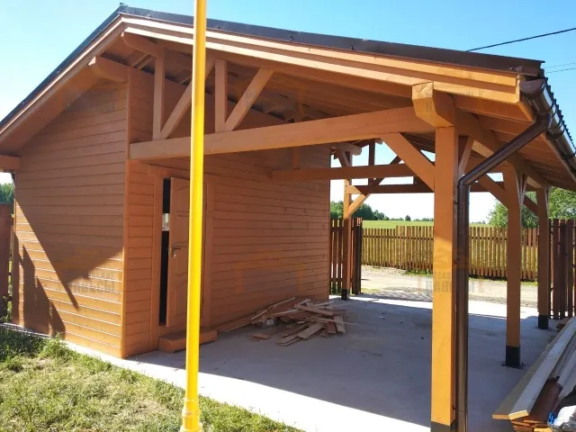 Навес для одного авто с хозблоком ВЕЛИГОРСКИЙ — Фото 2