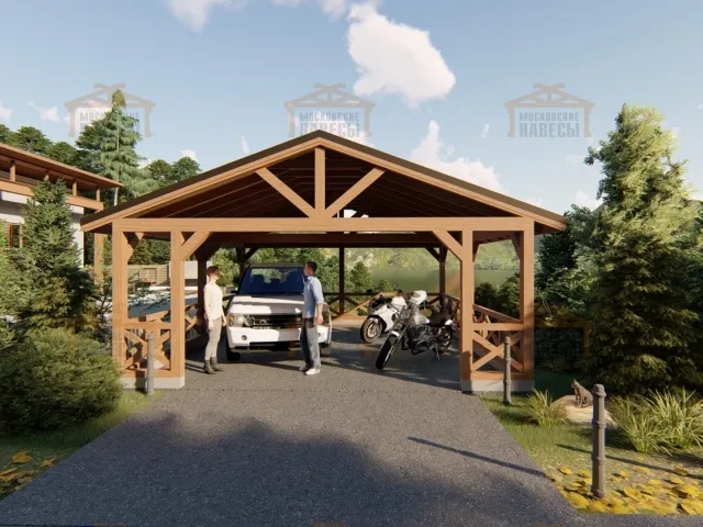 Навес для двух машин ПРОВАНС — Фото 7