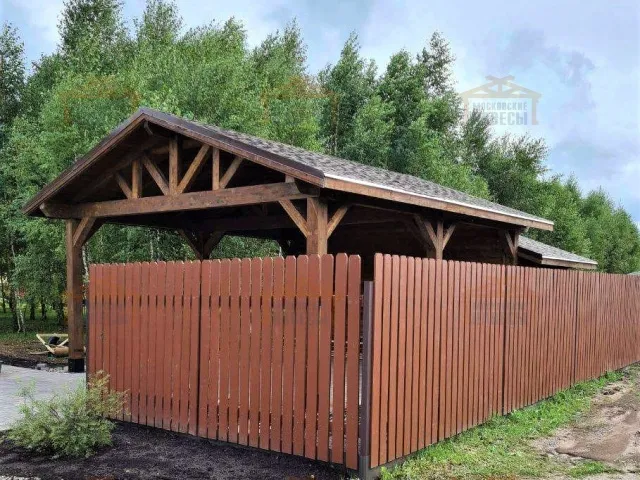 Навес для двух авто с хозблоком ЮПИТЕР — Фото 2