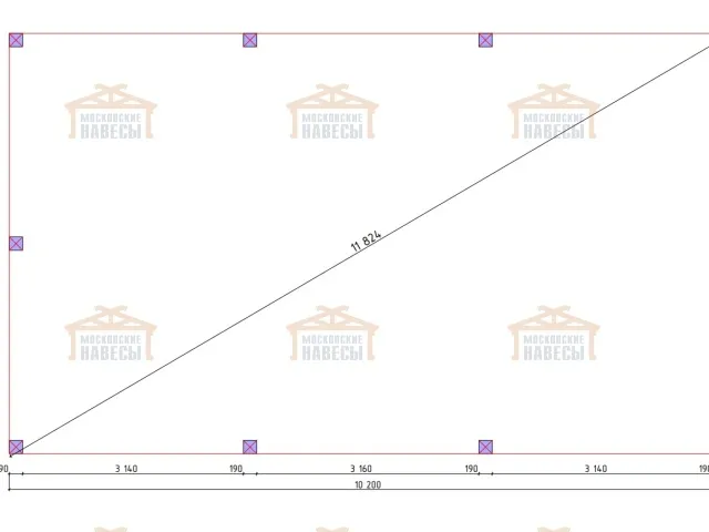 Навес односкатный для автомобилей ОСТИН — Фото 9