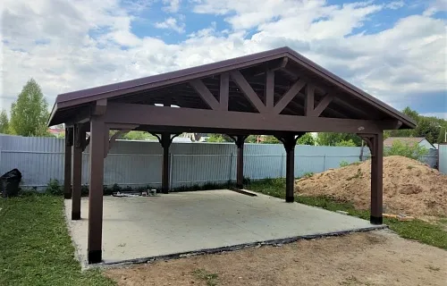 Навес для двух машин НАПОЛЕОН — Фото 9