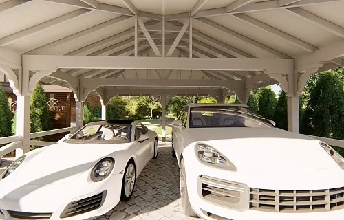 Навес для двух машин РЕНЕССАНС — Фото 13