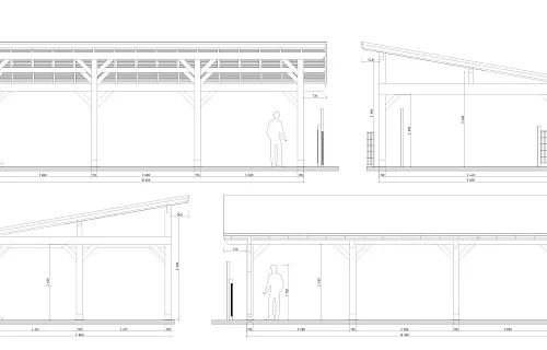 Односкатный навес для двух машин ХАРТВУД 2.0 — Фото 6