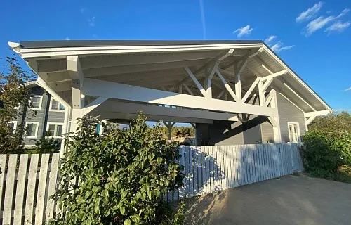 Навес для двух машин с хозблоком ВИКИНГ — Фото 8