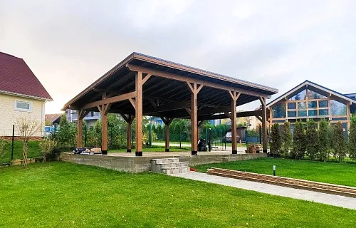 Односкатный навес для двух машин ХАРТВУД 2.0 — Фото 3