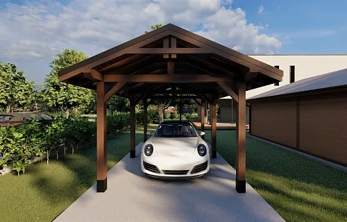 Навес для одного автомобиля УНО — Фото 3