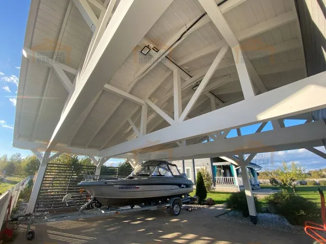 Навес для двух машин с хозблоком ВИКИНГ — Фото 7