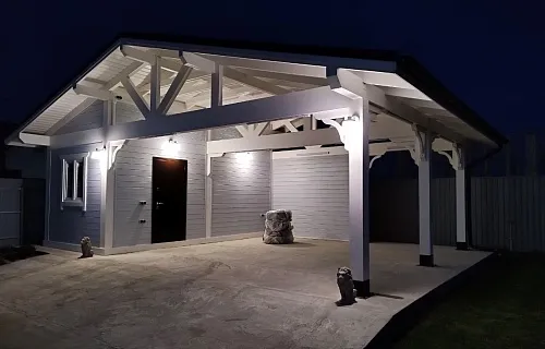 Навес для двух автомобилей с хозблоком БАВАРИЯ MAXI 2.0 — Фото 4