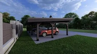 Навес для двух машин РОНДО 2.0 - миниатюра