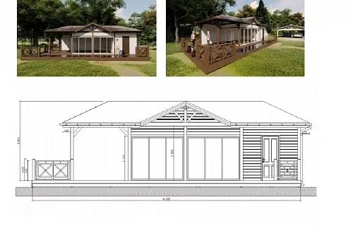 Застекленная беседка с хозблоком САКСОНИЯ 2.0 — Фото 8