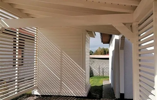 Навес для одной машины с хозблоком МОНАКО — Фото 4