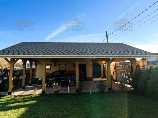 Навес для двух машин с хозблоком ВИКИНГ 2.0 — Фото 4