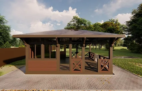 Застекленная беседка ГРАФСКАЯ ПРИСТАНЬ 2.0 — Фото 4