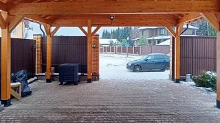Навес из клееного бруса БОНАПАРТ - миниатюра
