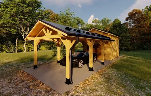 Гараж и навес для машин МИЛЛЕНИУМ — Фото 5