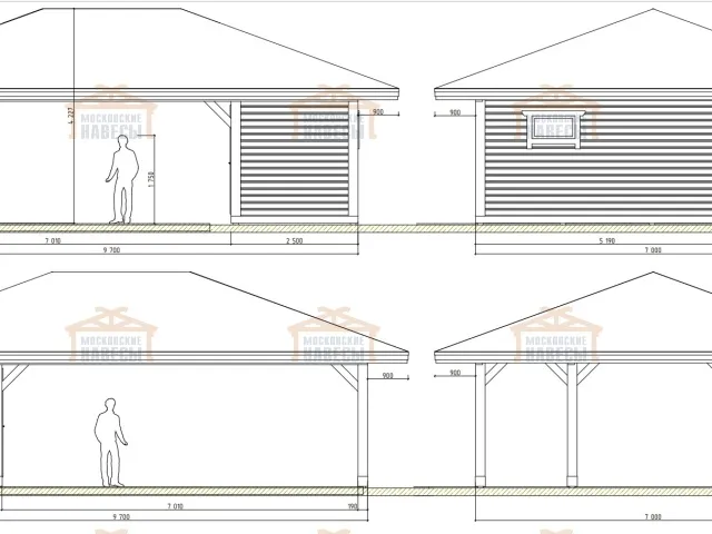 Навес с хозблоком АРИЗОНА — Фото 9