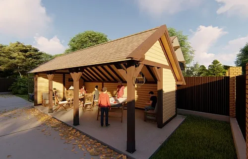 НАВЕС-БЕСЕДКА КАРПАТЫ — Фото 2