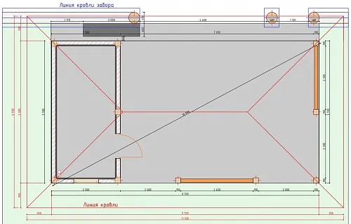 Навес для двух машин с хозблоком ЛЕСНОЙ — Фото 10