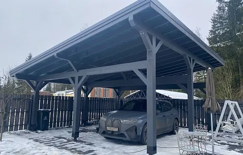 Односкатный навес для машин ХАРТВУД — Фото 3