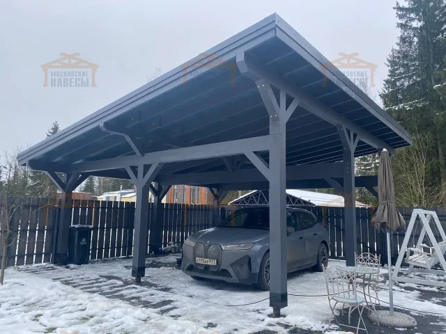 Односкатный навес для машин ХАРТВУД — Фото 3