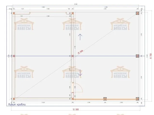 Навес для двух авто с хозблоком ПАРКВИЛЛЬ — Фото 6