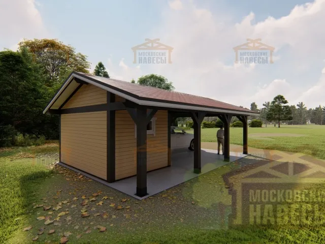 Навес с хозблоком ГАМАЮН — Фото 7